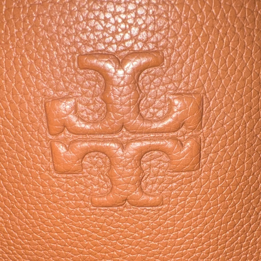 Tory Burch Brown Leather Tote with Tassel NWOT - Picture 3 of 16